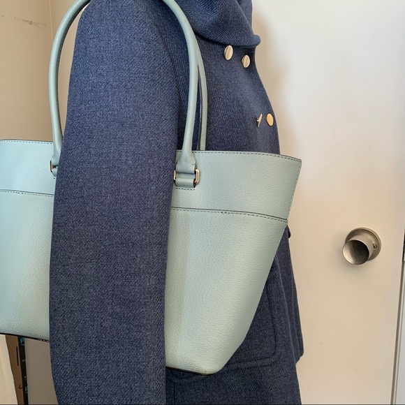 Medium Kate Spade Light Blue Leather Tote Bag - Picture 8 of 11
